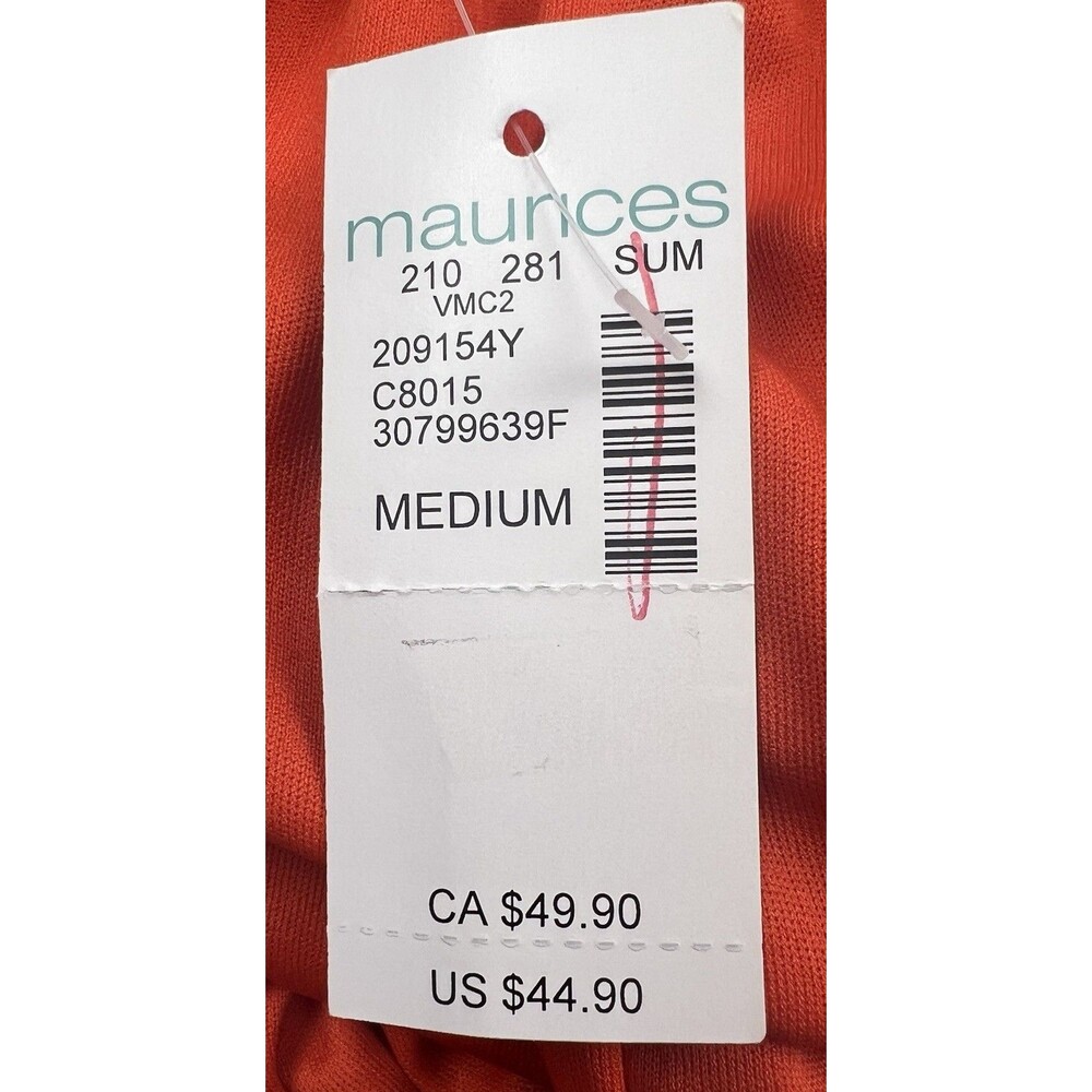 NWT Maurice’s Orange Floral Print Halter Top Sharkbite Hem‎ Maxi Dress Size MED - Picture 13 of 16